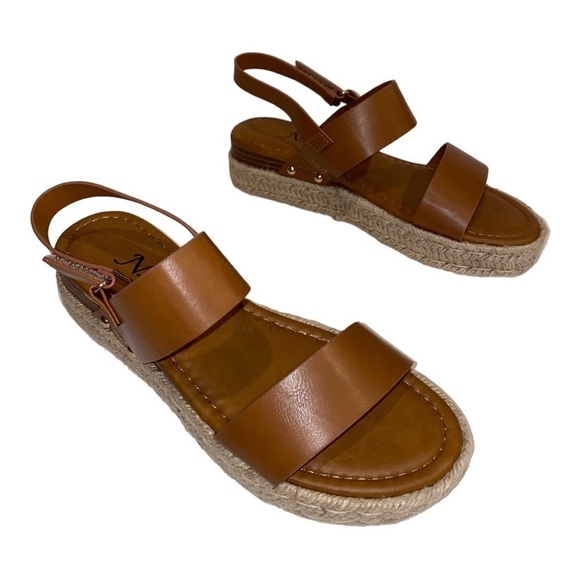 Natural Reflection Pierre Dumas Silvia  Brown Wedge Sandals Women 9M - Picture 2 of 10